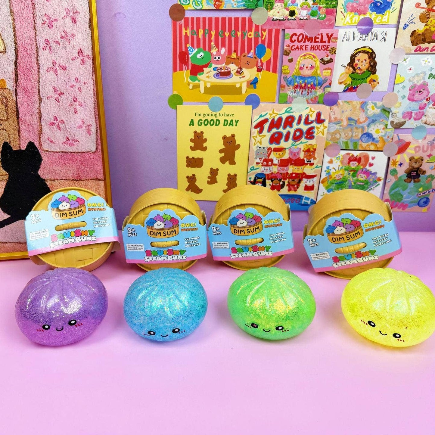 Dumpling Squishy  – Viral Mystery Dumplings Glitter Edition