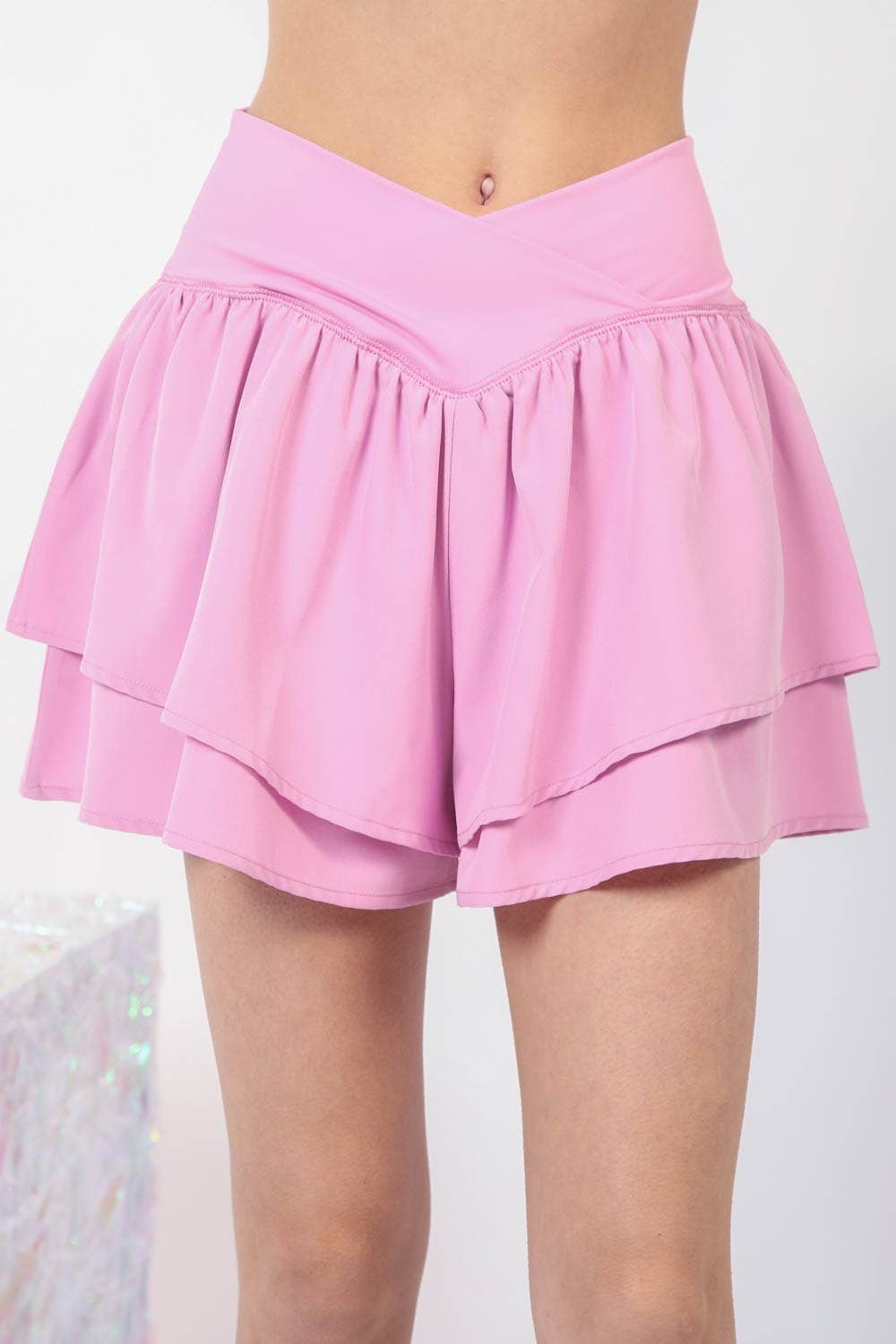 NP70343-V-Shaped Waist Athletics Activewear Shorts: SKY / S-M-L/2-2-2