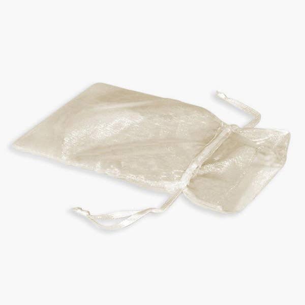 Organza Sheer Bags with Satin Drawsting Ribbon : Neon Pink / 10 Pack / 3x4"