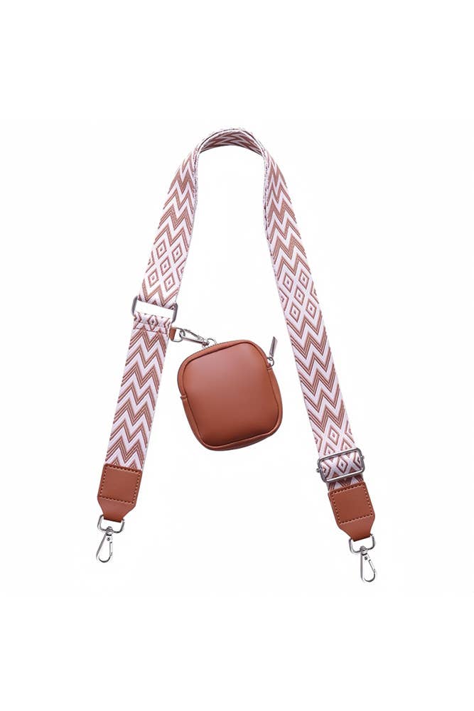 Crossbody Adjustable Purse Lanyard ZK2264: Black / One Size