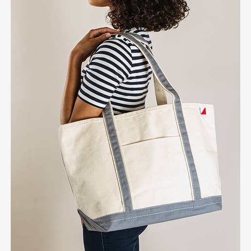 Classic Canvas Tote Bag Medium Private Label: Navy