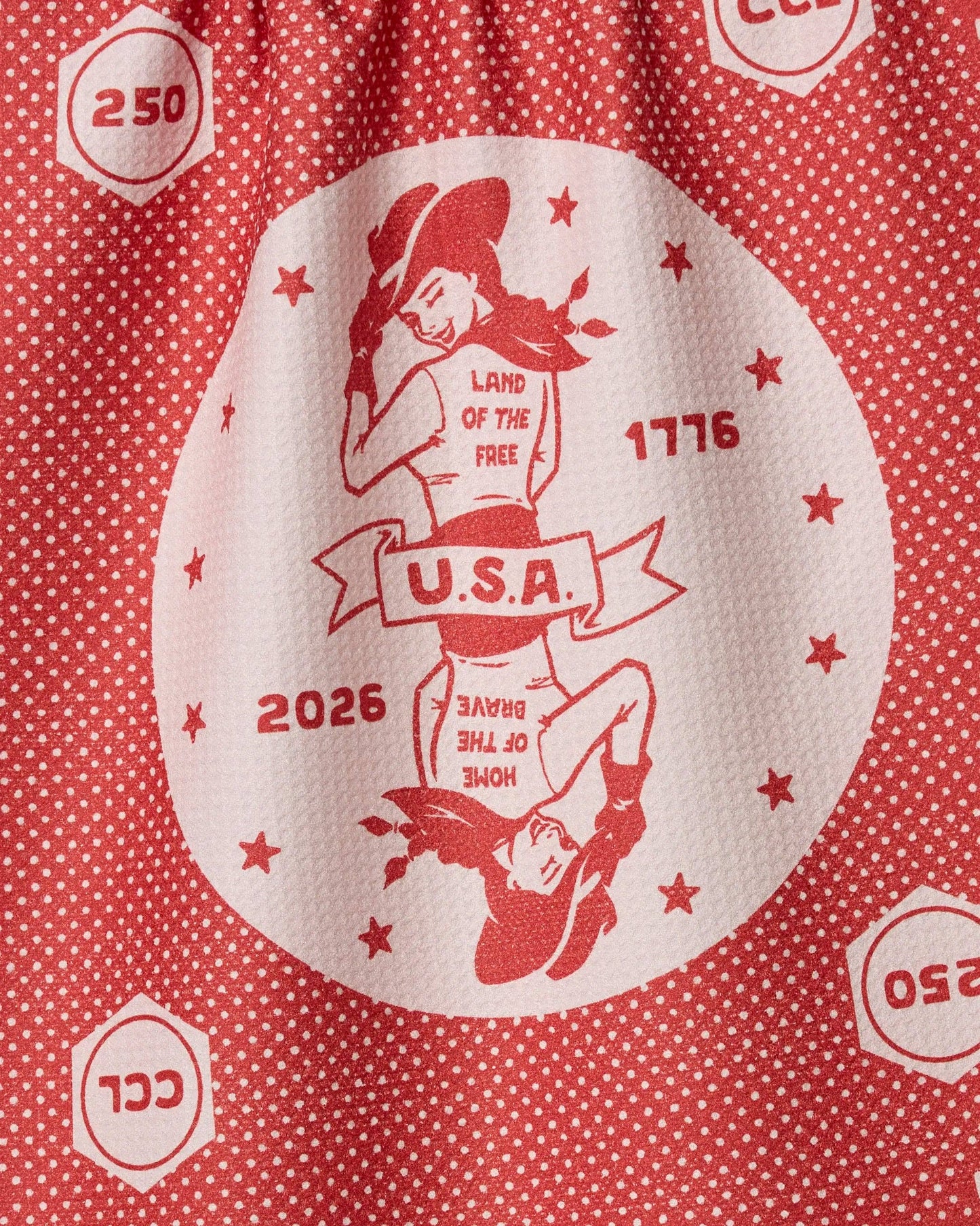 USA Cowgirl Tea Towel: Red
