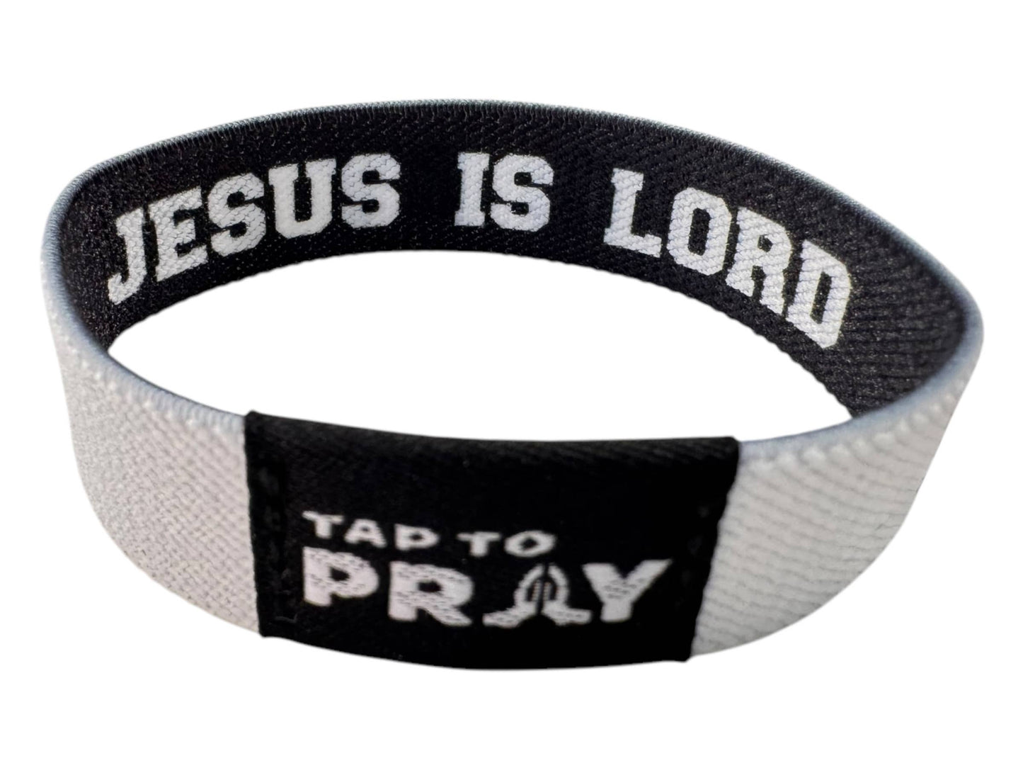 Tap To Pray™ Wristbands - Jesus Is Lord: Medium / Jesus is Lord / Powered by Faith