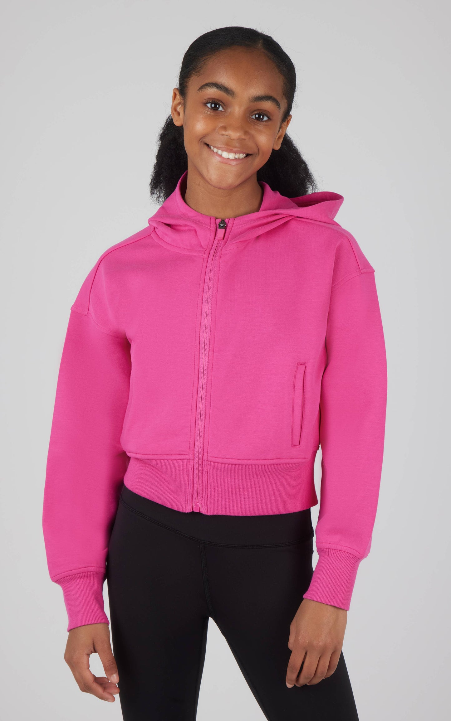 Girls Scuba Full Zip Everyday Hoodie Jacket: PAISLEY PURPLE