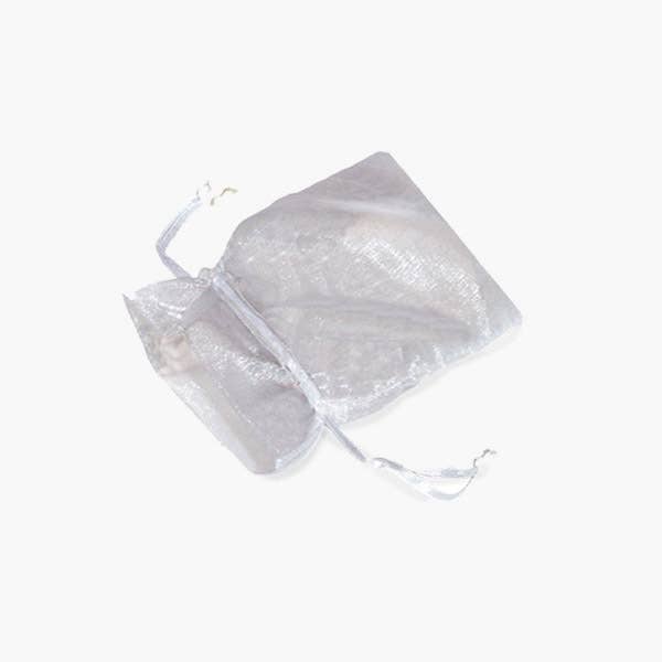 Organza Sheer Bags with Satin Drawsting Ribbon : Neon Pink / 10 Pack / 3x4"