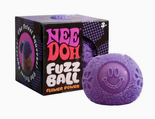 Smiley Face TPR Puffer Ball Squishy Fidget Toy: Purple