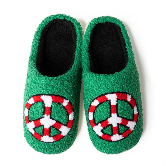 Two Left Feet Holiday Lounge Out Loud Comfy Slippers OS: Small / Peace of Peppermint