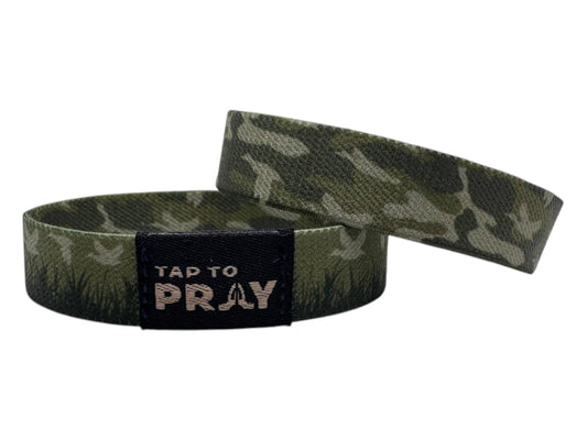 Tap To Pray™ Wristbands - Waterfowl Camo: Medium