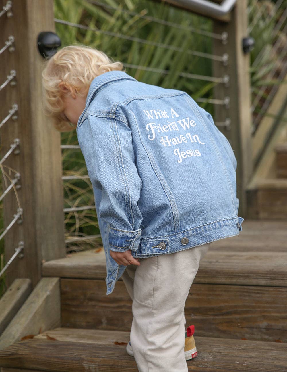 What a Friend in Jesus Kids Denim Jacket: 10Y