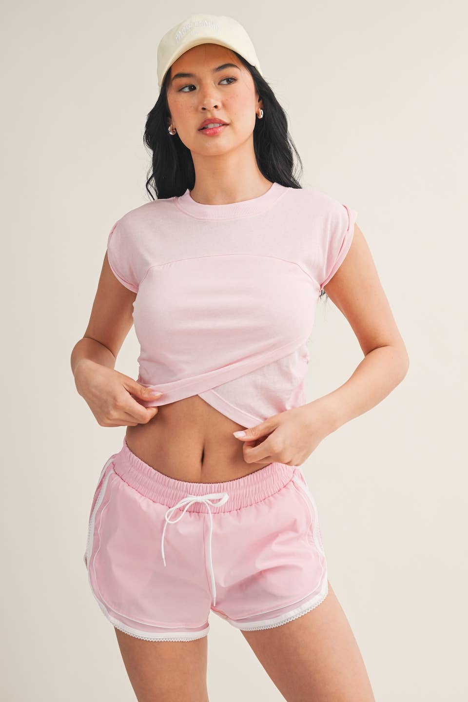 Slub Crossover Top: Blue / L