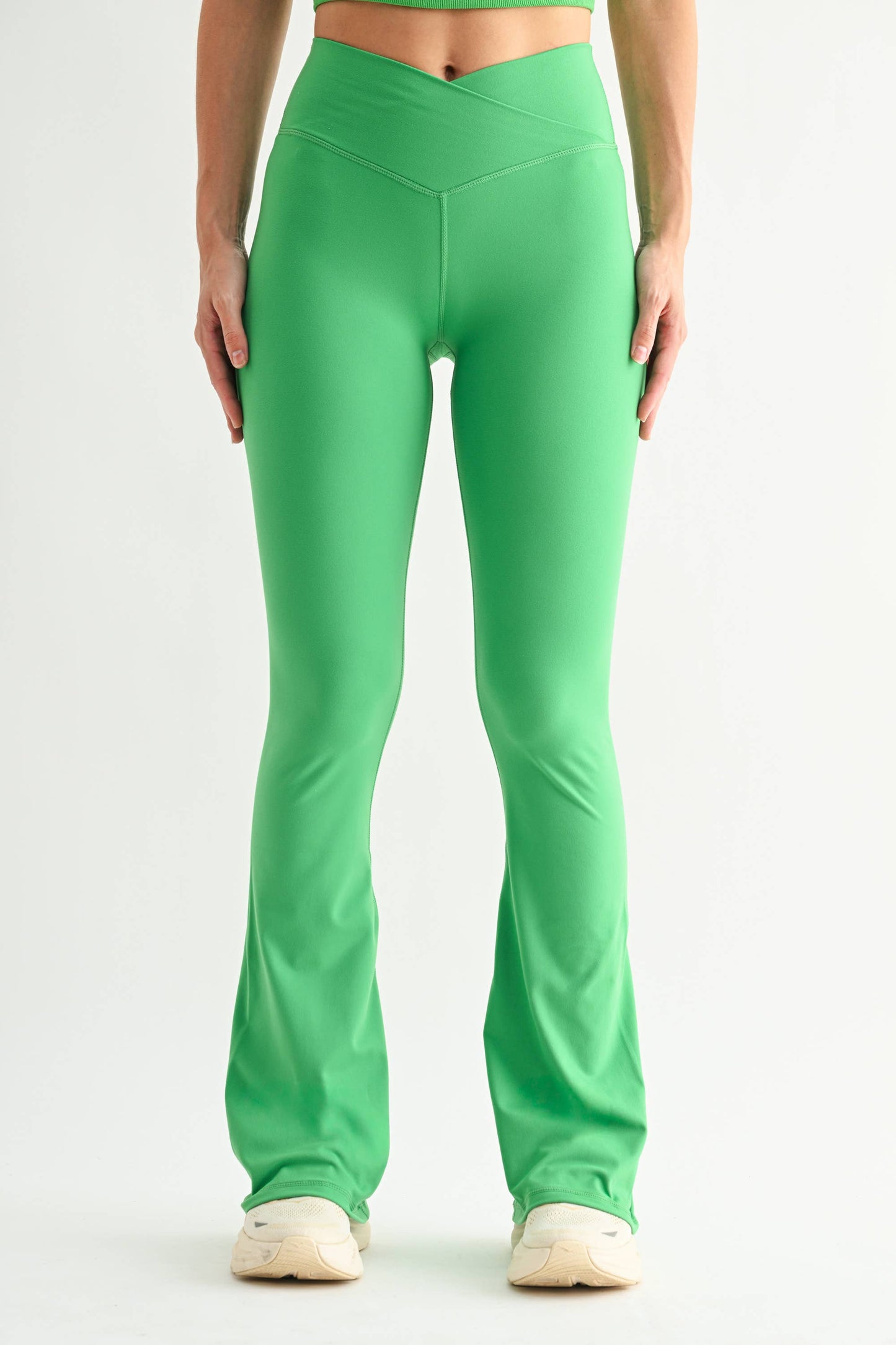 Venice Crossover Waist Yoga Pants: DARK PLUM / S:M:L (2:2:2)