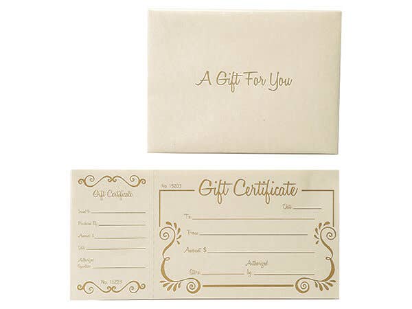 Store Gift Certificates: Black & White / 100 Pack