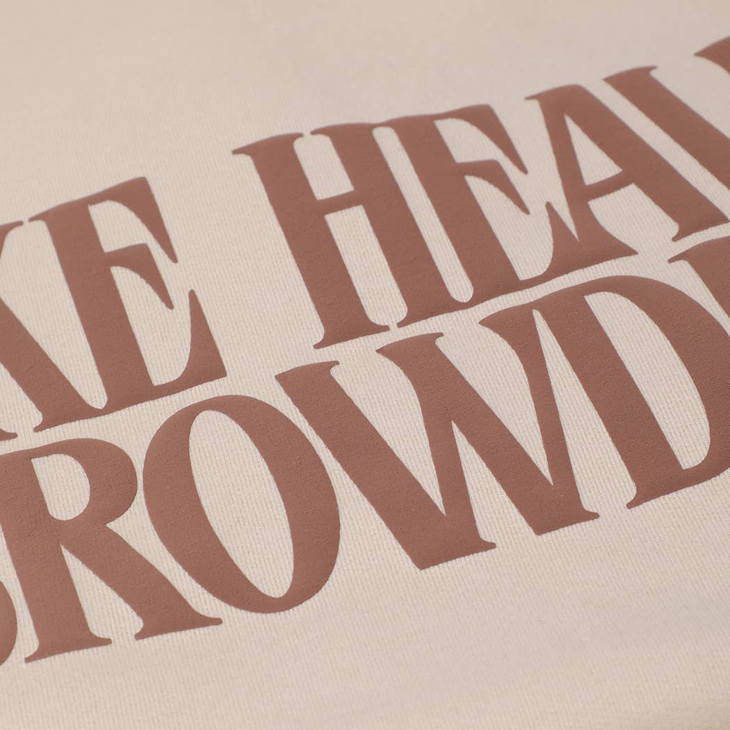 Make Heaven Crowded PUFF MIDWEIGHT Sweatshirt: BROWN SAVANA / M