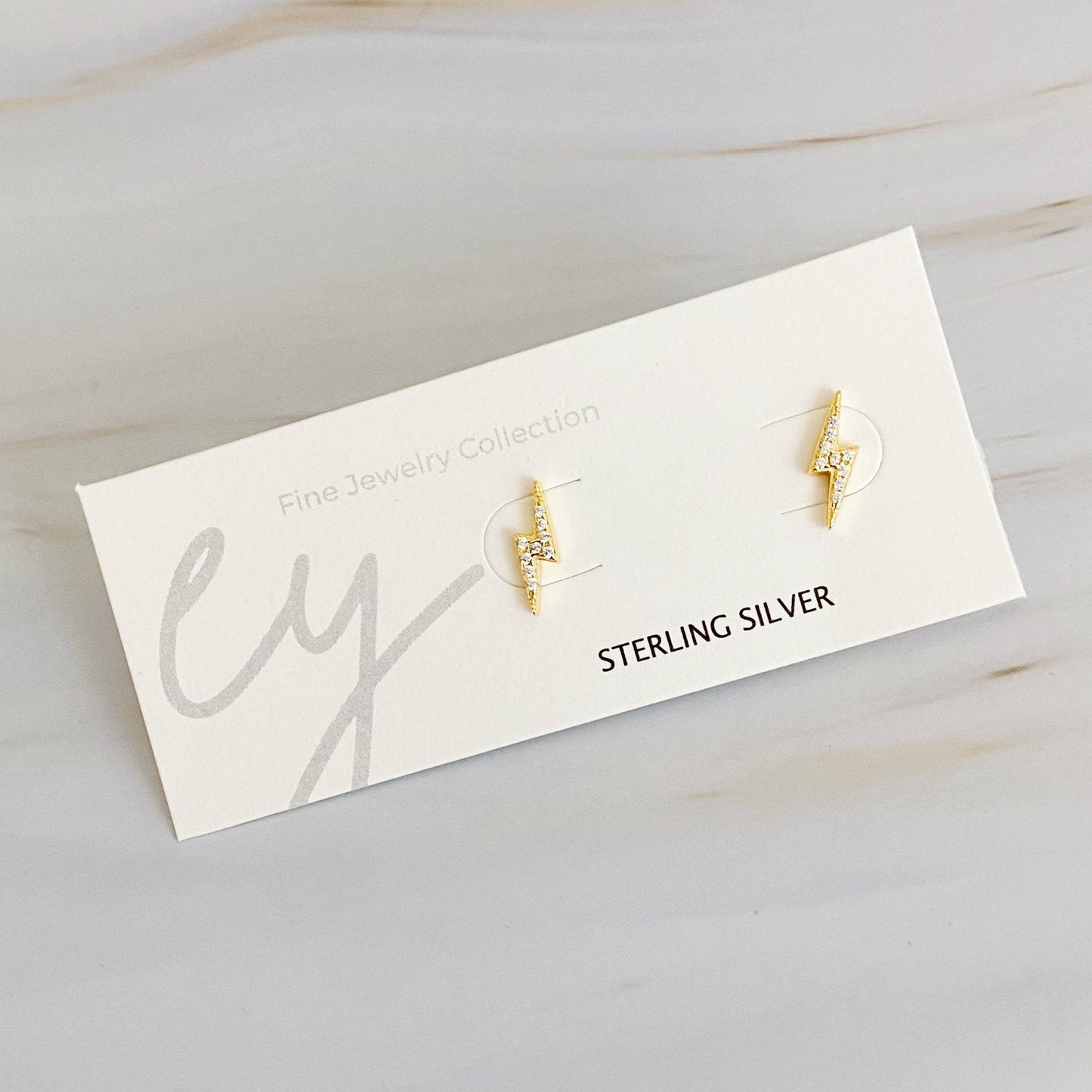 Mini Sparkle Mini Stud Sterling Silver Earrings: Infinity