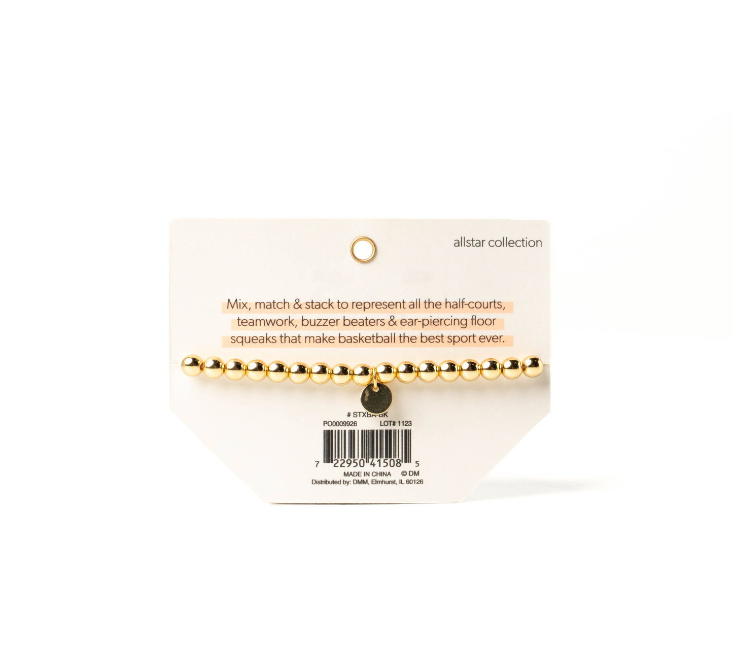 Soul Stacks Bracelet Bar Allstar Collection Open Stock: Basketball