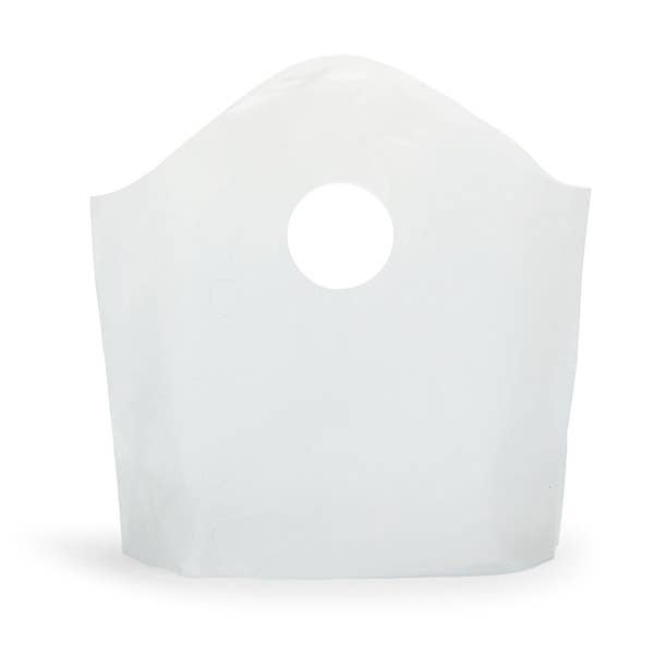 Wave Top Plastic Merchandise Bags: Blazing Pink / Medium 18x15x6"