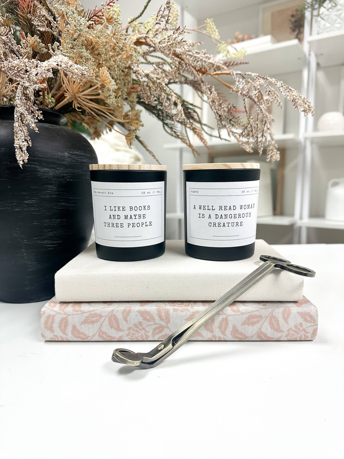Funny Book Lover Candle: I Like Books and Maybe Three People