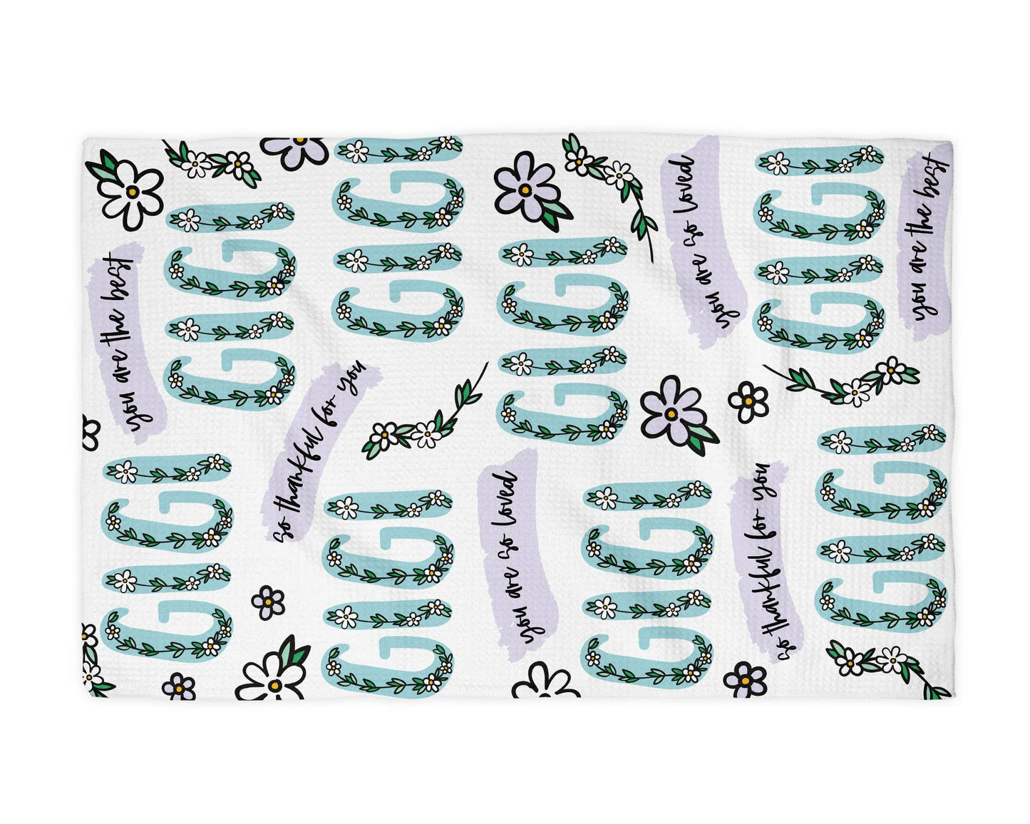 Mother's Day Grandmother Gift for Mom Kitchen Towel Waffle