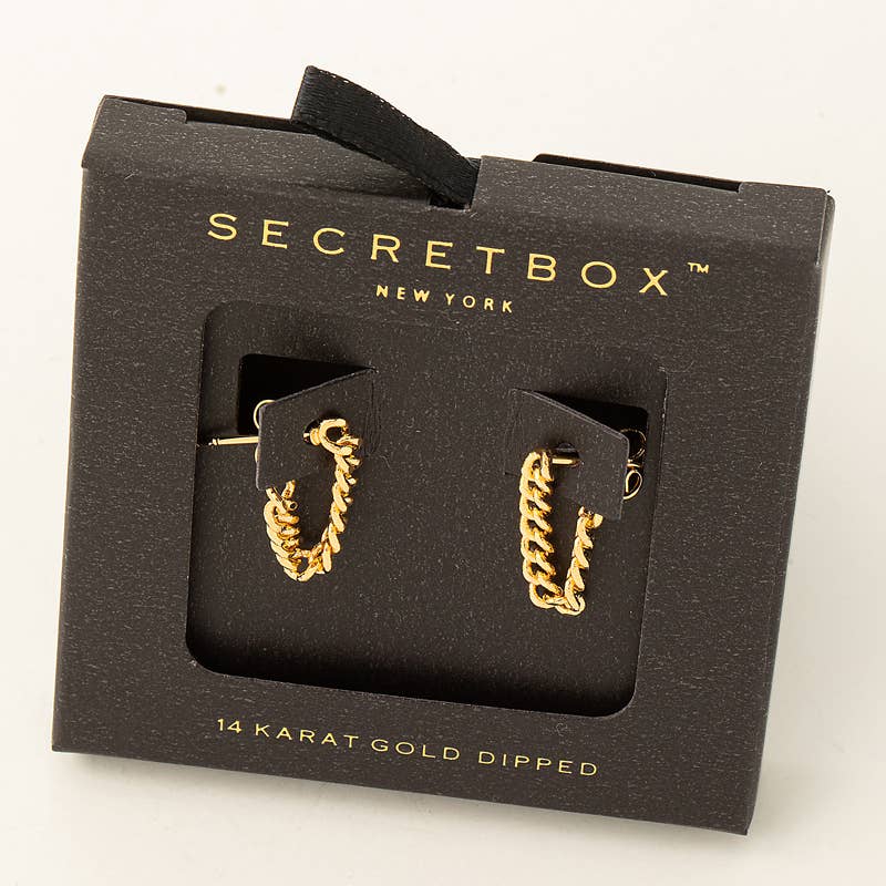 Mini Chain Link Thread Earrings: GD
