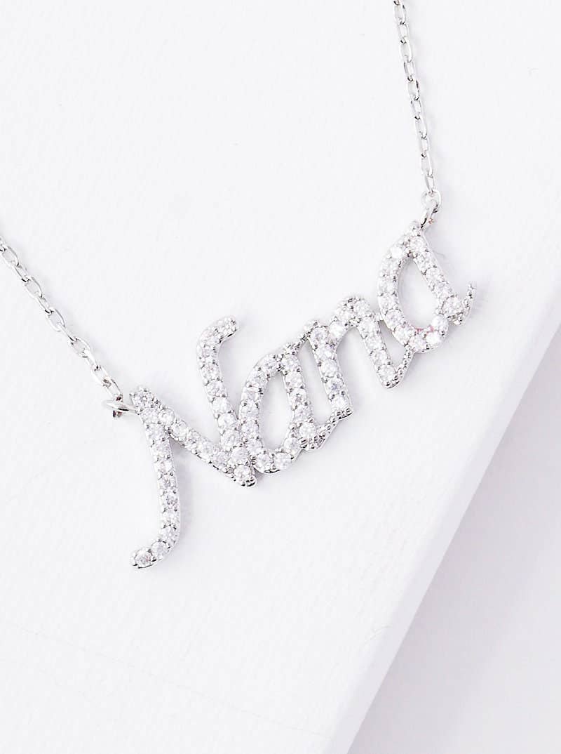 Gold Cubic Nana Necklace: Silver