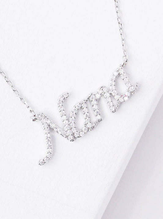 Gold Cubic Nana Necklace: Silver