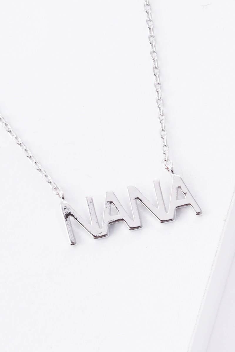 Gold Plated Bold Letter NANA Necklace: Gold