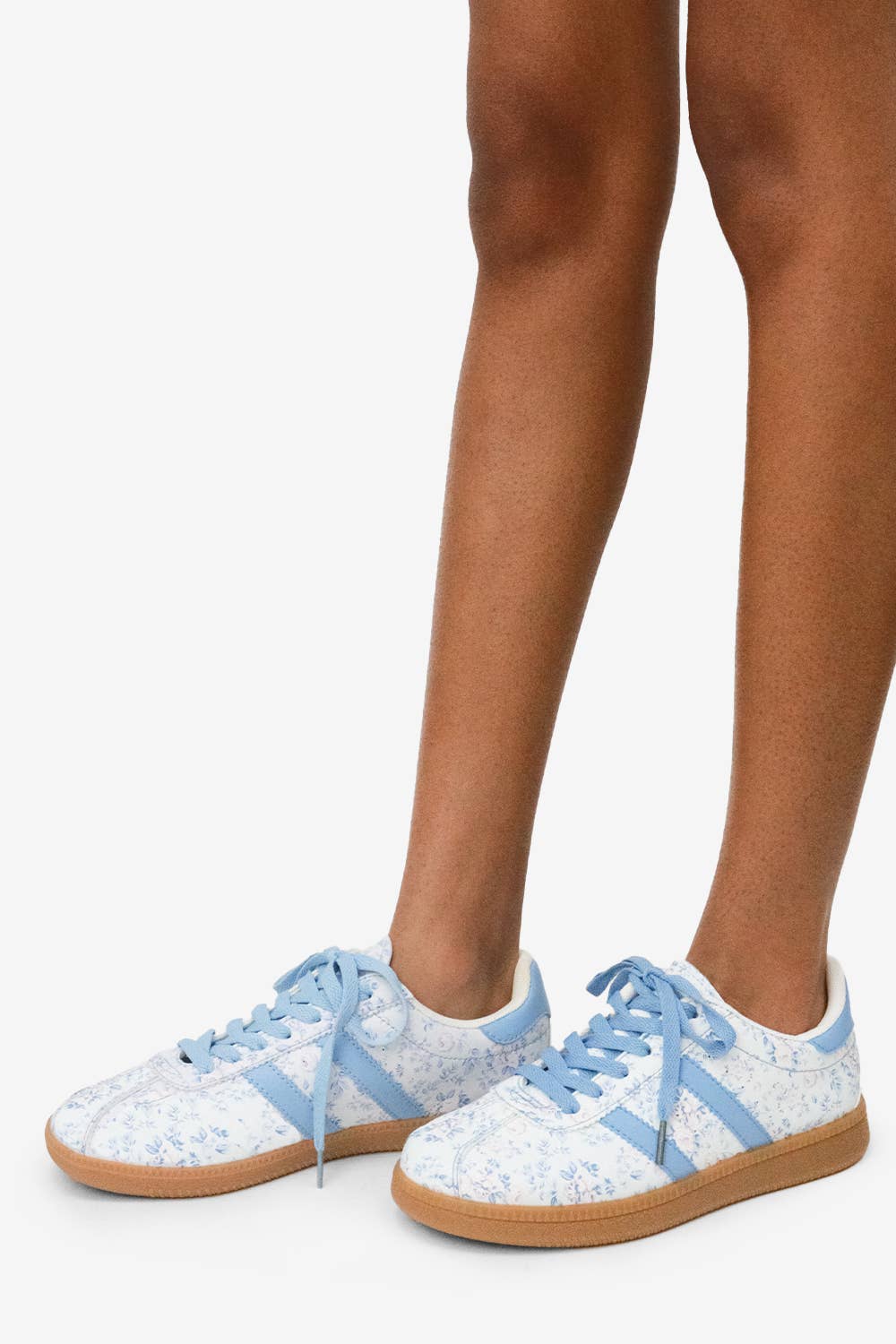 EXPRESSO BEAN - [OPEN SIZING] Floral Sneakers : Blue / 6