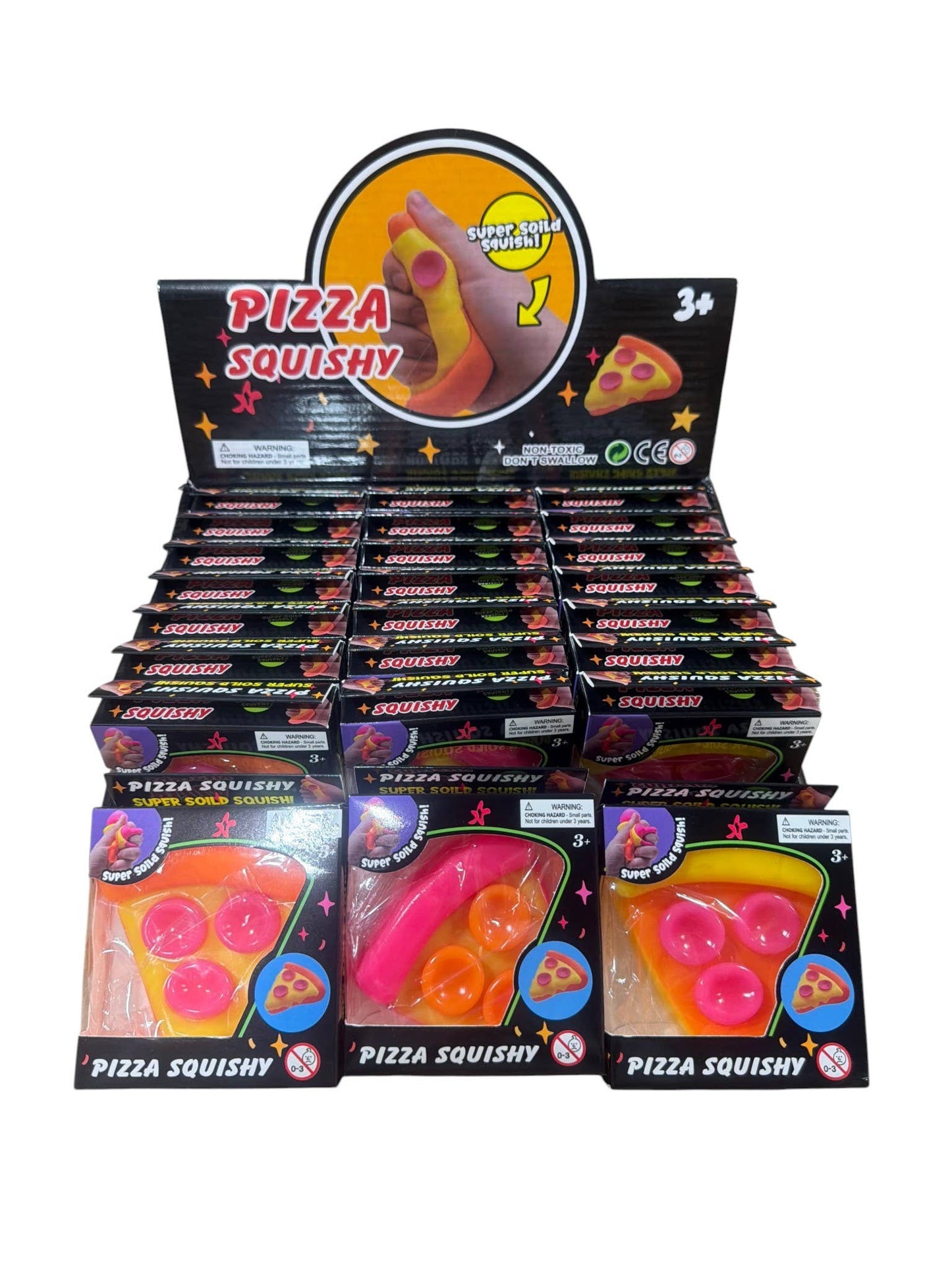 Super Solid Pizza Squish Toy – 24pc Retail Display