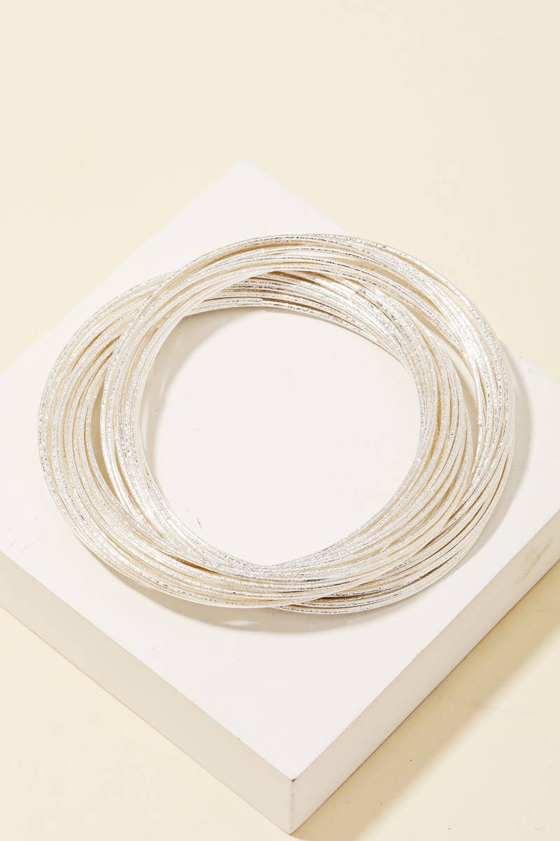 Bundled Dainty Bangle Bracelet Set: G