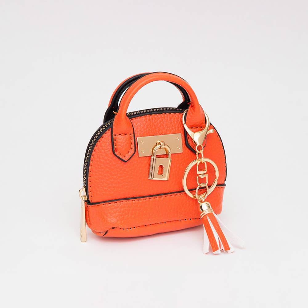 Top Handle Coin Purse Mini Pouch Bag / Bag Charm
: Cumin