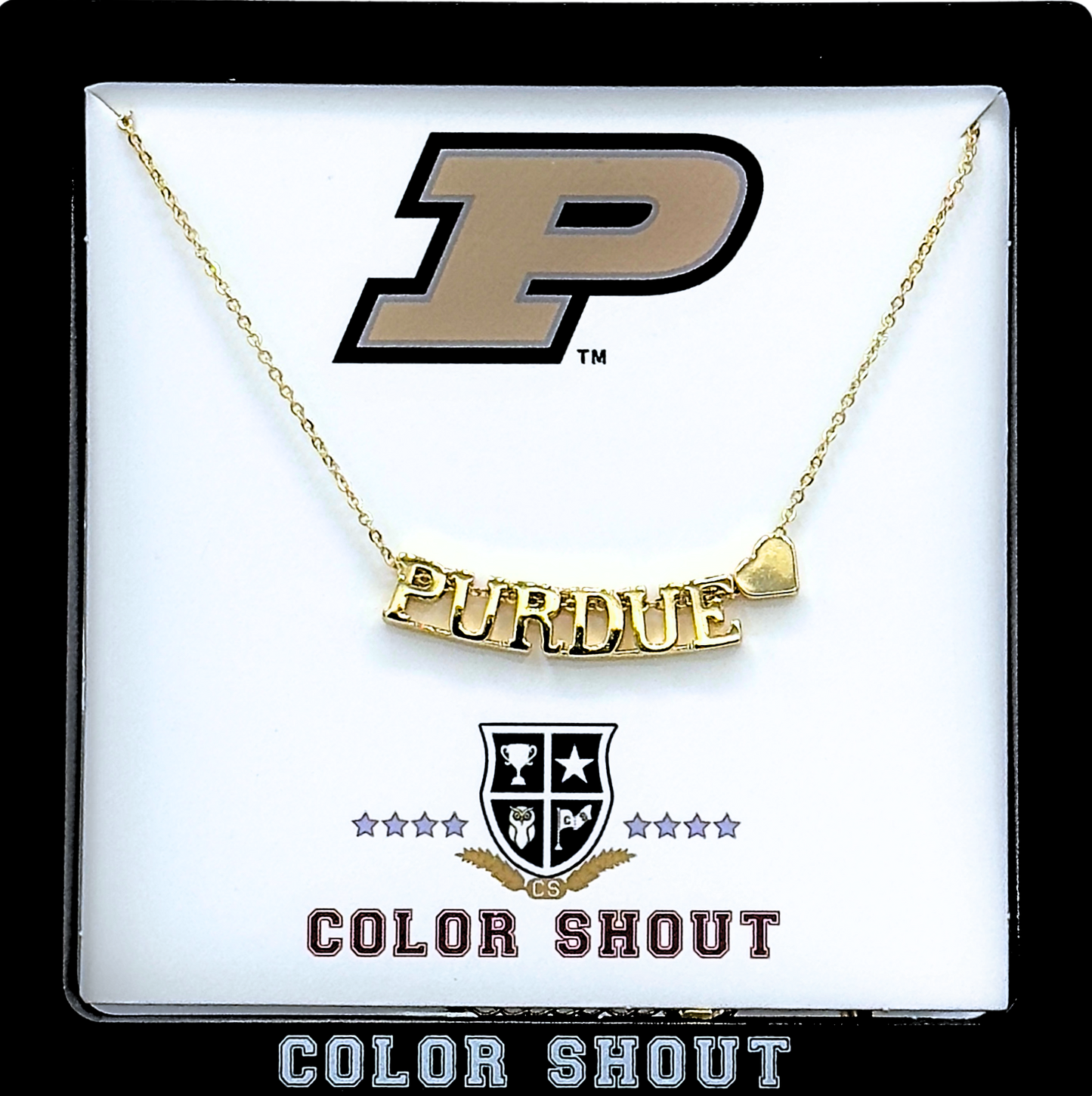 N202 - PUR : Purdue University Heart Necklace