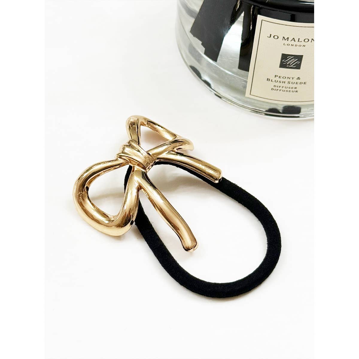 Gold Metal Bow Ponytail Holder: MIX COLOR / ONE(12)