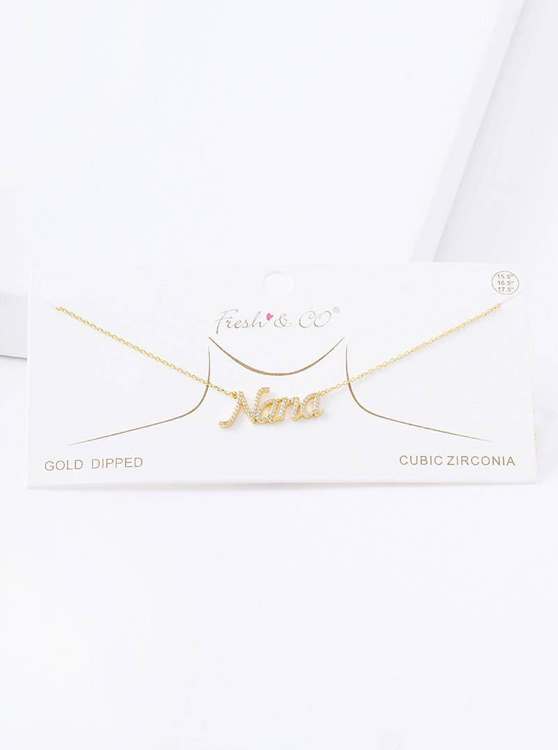Gold Cubic Nana Necklace: Silver