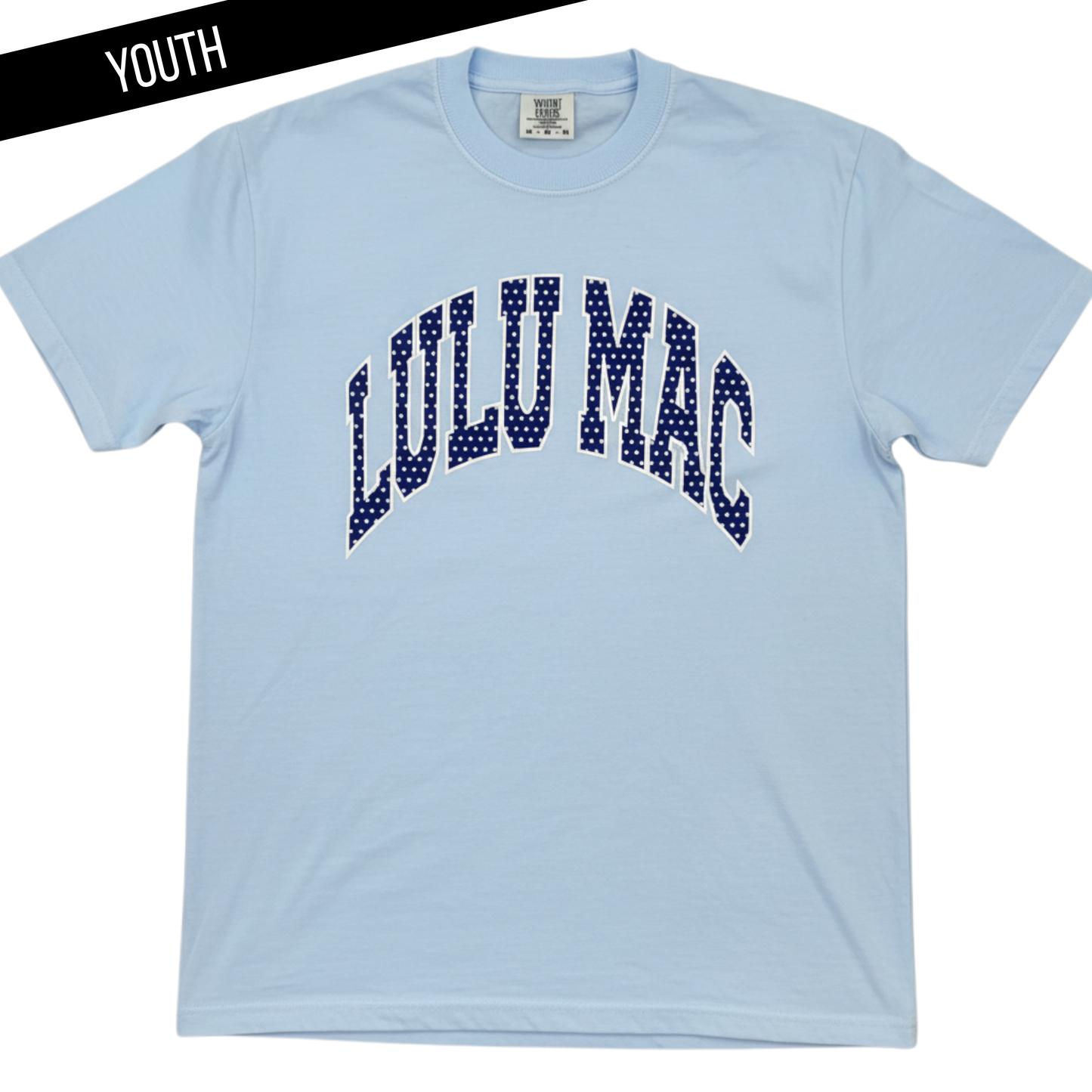KD-PD-1001 Dot Chambray Youth Comfort Colors Tee: Chambray / Small