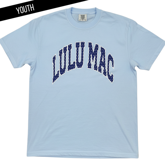 KD-PD-1001 Dot Chambray Youth Comfort Colors Tee: Chambray / Small