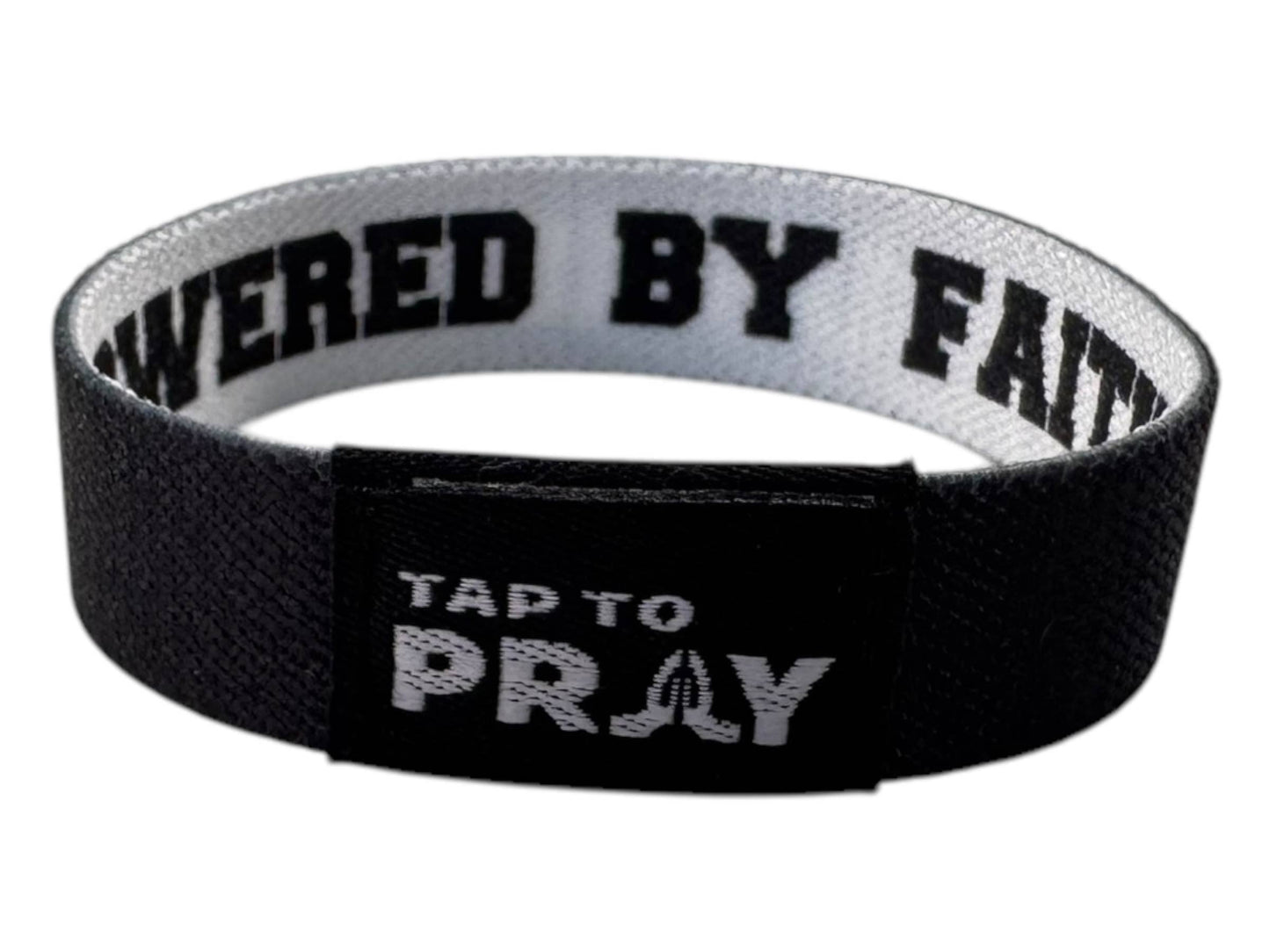 Tap To Pray™ Wristbands - Jesus Is Lord: Large / Jesus is Lord / Powered by Faith
