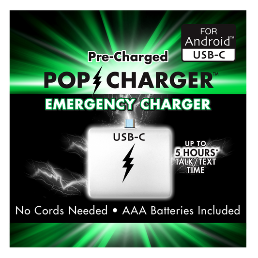 Zorbitz Pop Charger USB-C Emergency Charger - USB-C - 12 Qty