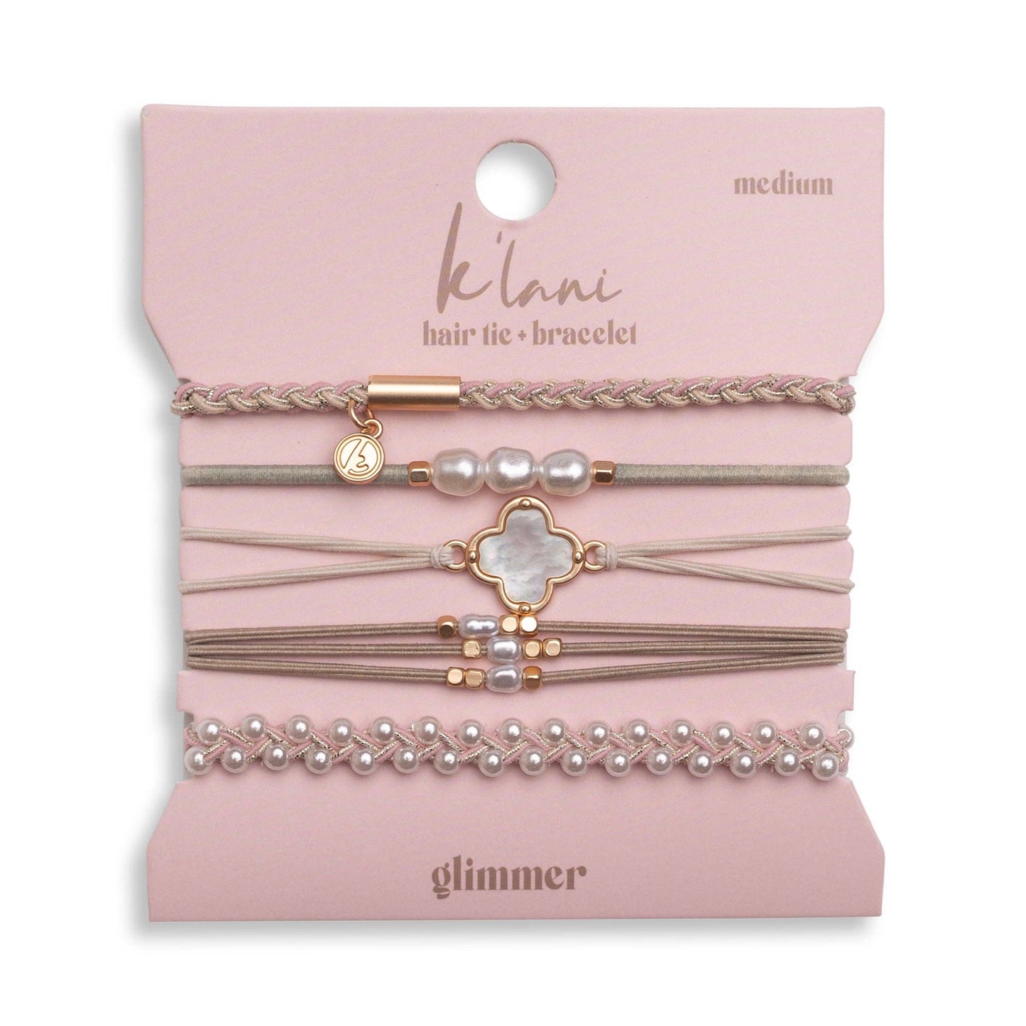 Glimmer Hair Tie Bracelets: Medium