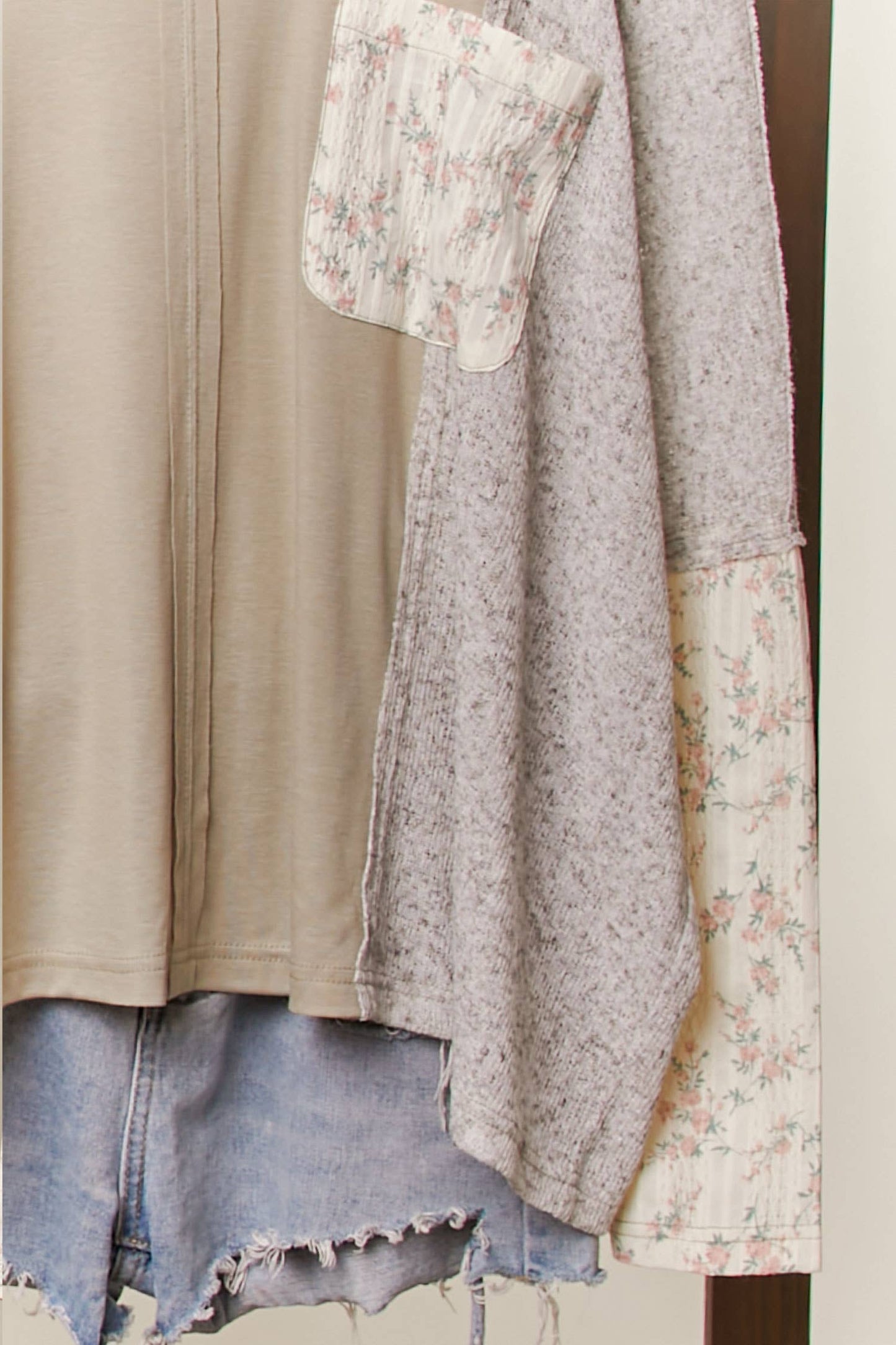 Vintage Patchwork Pullover Top: Multi / S