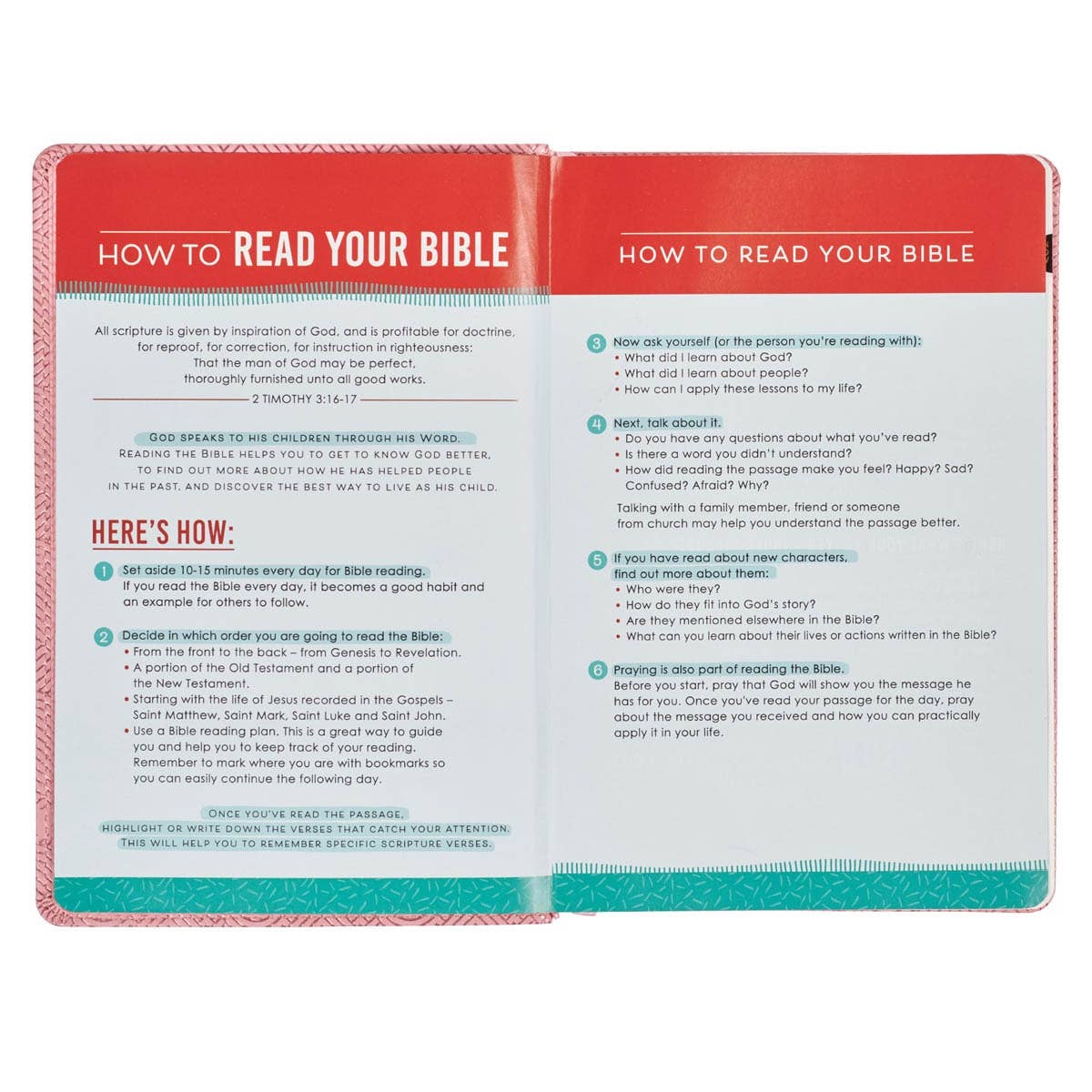 KJV Bible Kid Edition Faux Leather, Light Pink