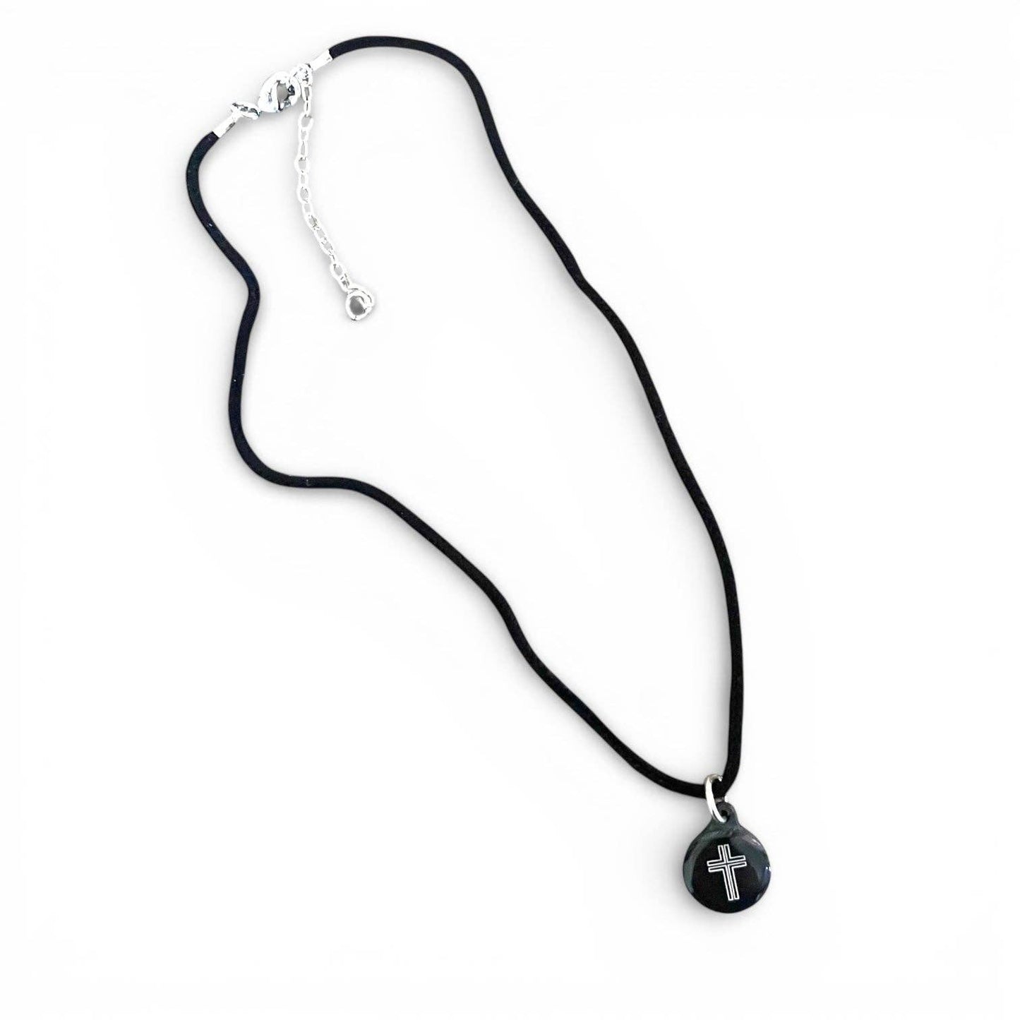Tap To Pray® Survivor Series Necklace: Silver + Cross