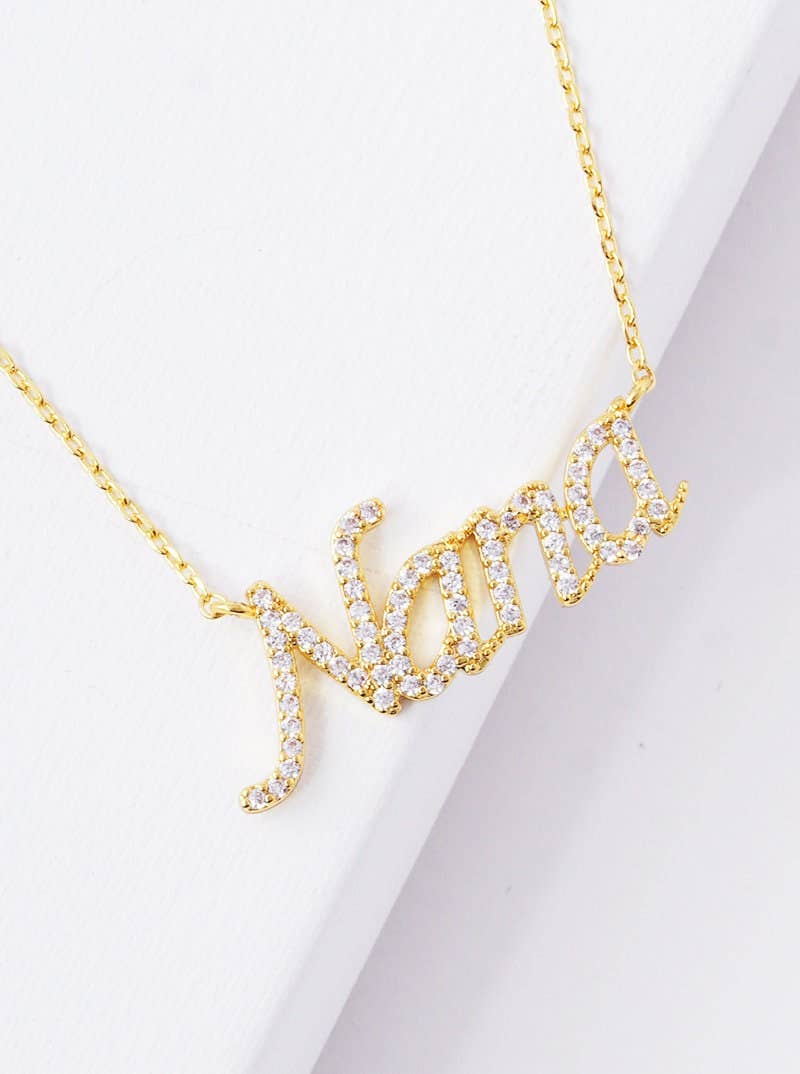 Gold Cubic Nana Necklace: Silver