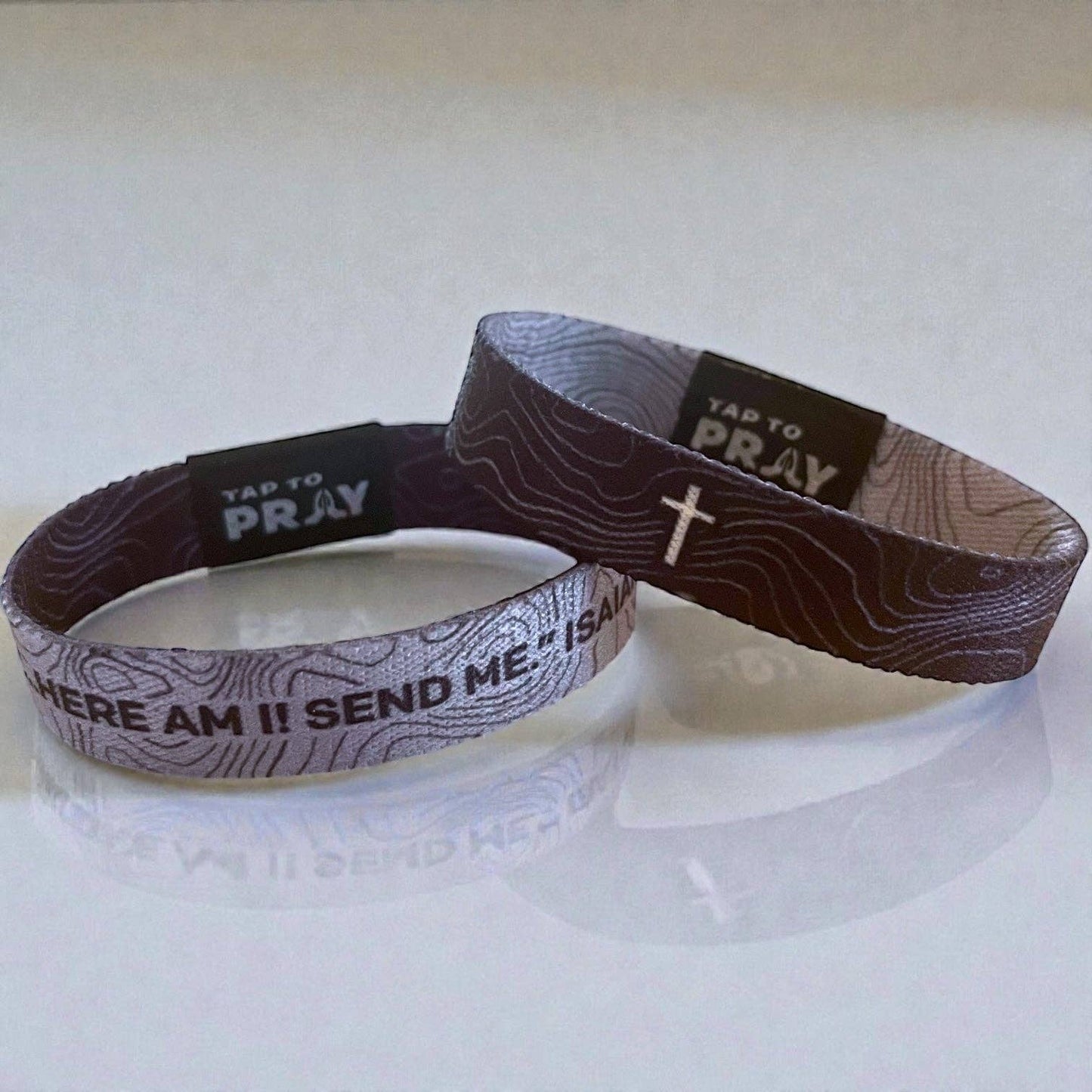 Tap To Pray® Wristband – Valor Topography: Extra Small