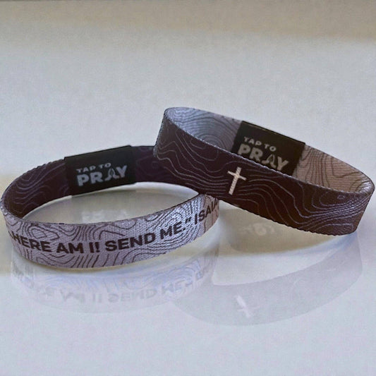 Tap To Pray® Wristband – Valor Topography: Extra Small