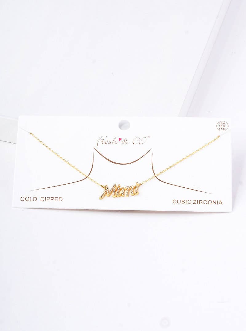 Gold Plated Cubic Mimi Necklace: Silver