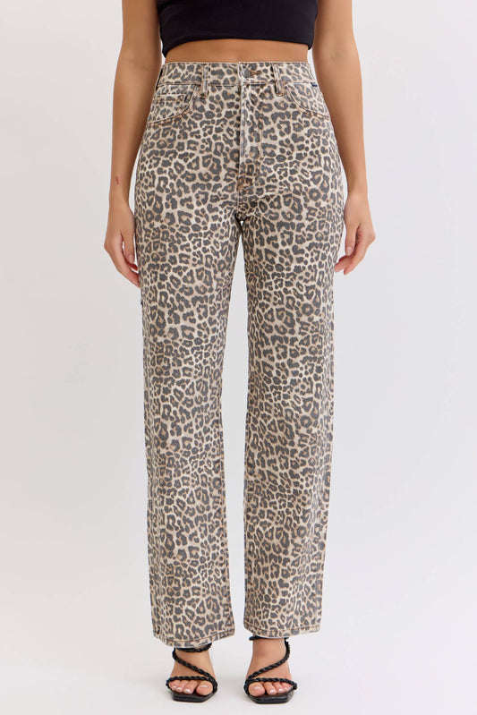 Leopard Super High Rise Dad Jean [AM19758RS-LPDW]: 11