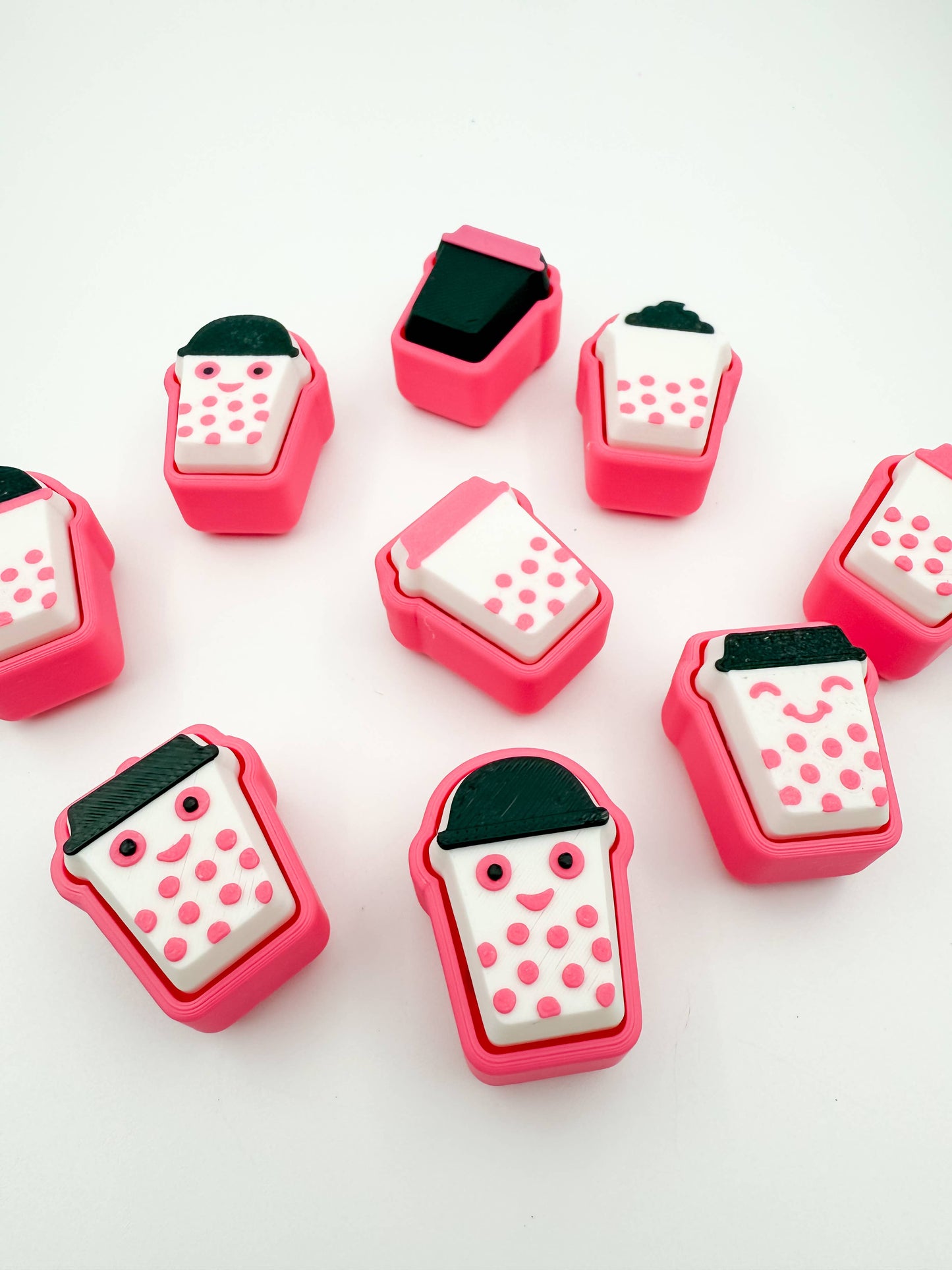 3D Printed Keyboard Clicker Fidgets – Boba Mystery Color: Loud