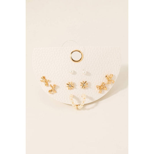 Mixed Stud And Hoop Earrings Set: GDCRM