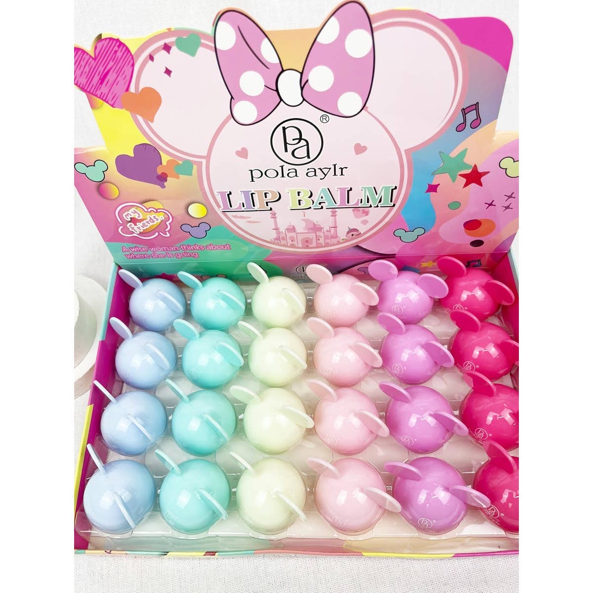 Mouse Lip Balm with Scents: MIX COLOR / ONE(24)
