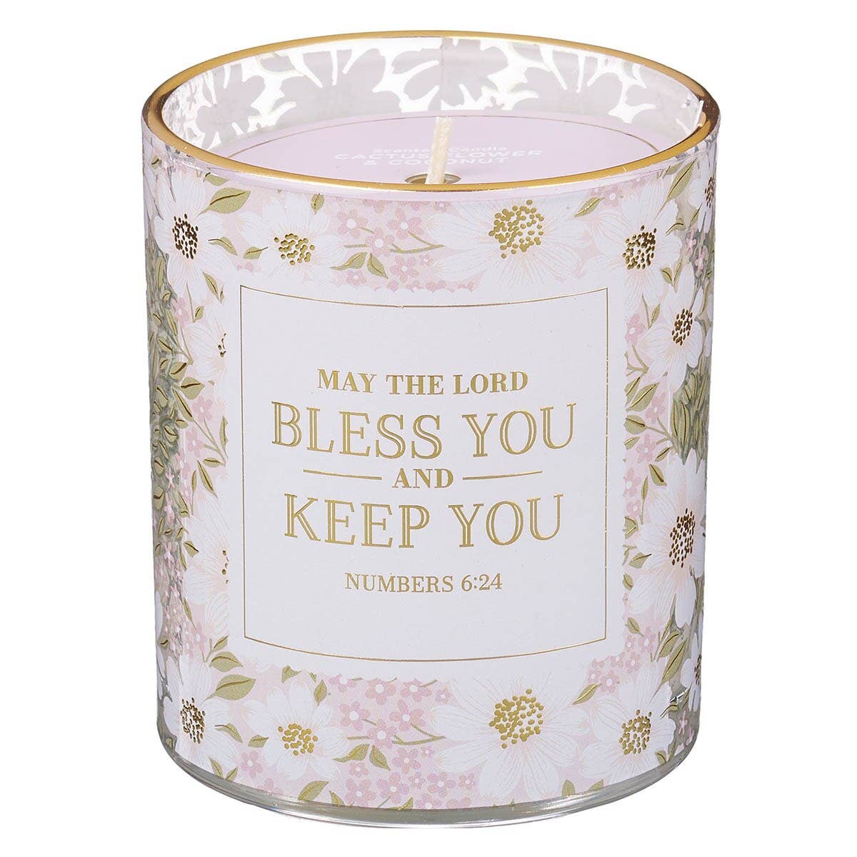 Glass Candle Bless You and Keep You Num. 6:24